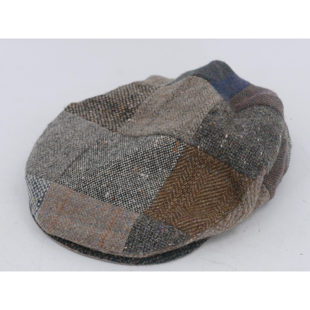 Hanna Hats Hat Newsboy Cap Multicolor Patchwork Donegal Tweed Ireland Men's M